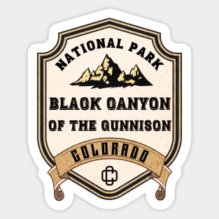 Black Canyon Of The Gunnison National Park Badge Sticker
